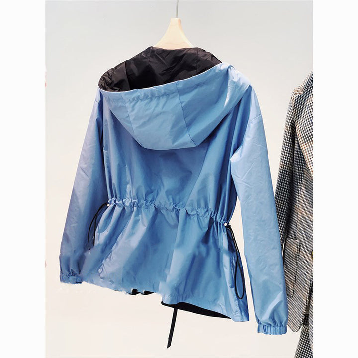 Damen Modische Übergangsjacke mit verstellbarem Bund Drune