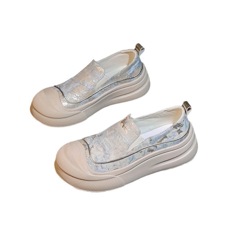 Damen Slip-On Sneakers mit elastischem Obermaterial und dämpfender Sohle Drune