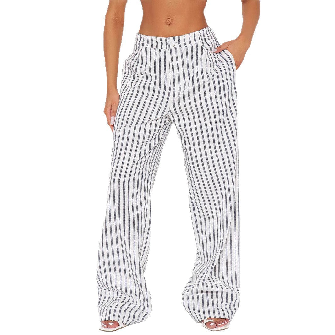 Damen Leichte und luftige Streifenhose Drune