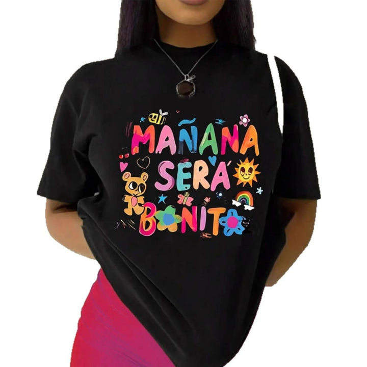 Damen T-Shirt mit kreativem Grafikdesign und inspirierendem Spruch Drune