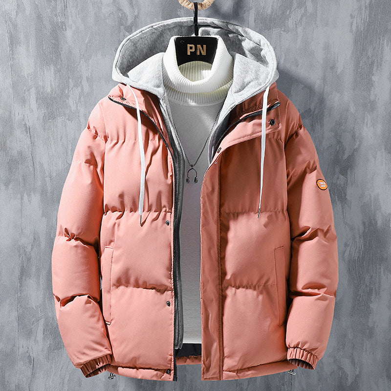 Herren  wattierte Steppjacke mit zweilagiger Kapuze, Zwei-Wege-Reißverschluss und winddichter Außenhaut Drune