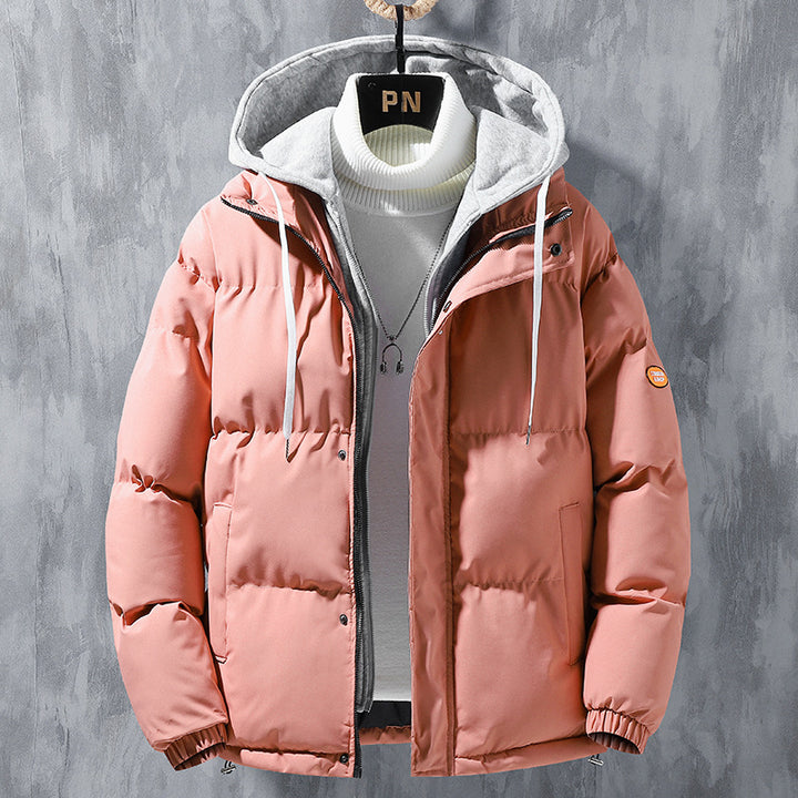 Herren  wattierte Steppjacke mit zweilagiger Kapuze, Zwei-Wege-Reißverschluss und winddichter Außenhaut Drune