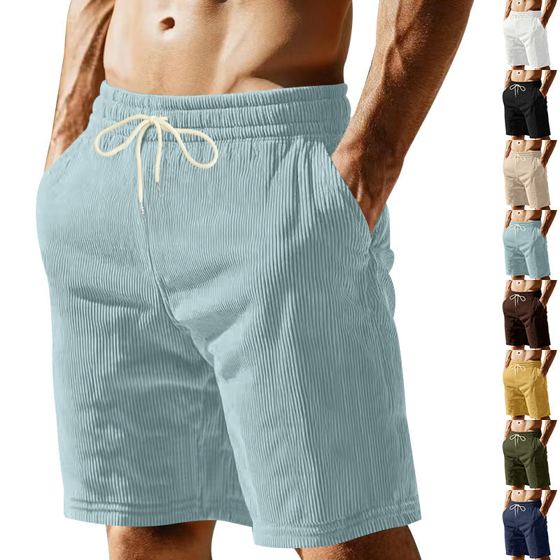 Herren nan knielange Bermudashorts mit elastischem Bund Kordelzug und Seitentaschen Drune