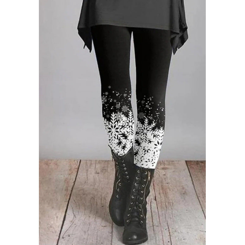 Damen Gemusterte Weihnachtsleggings Drune