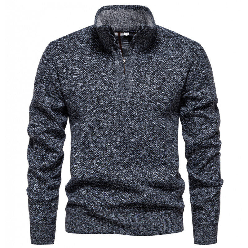 Herren Hochwertiger Pullover mit Stehkragen und Reißverschluss Drune