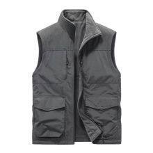 Herren Multifunktionale Field‑Utility‑Weste mit Mehrfachtaschen und Stehkragen Drune