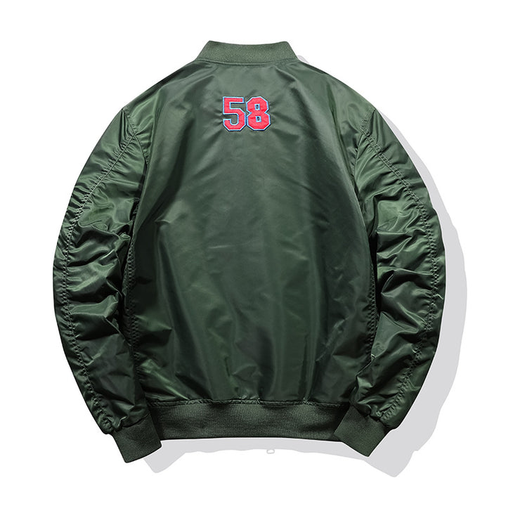 Herren Sportliche Bomberjacke mit bunten Applikationen Drune