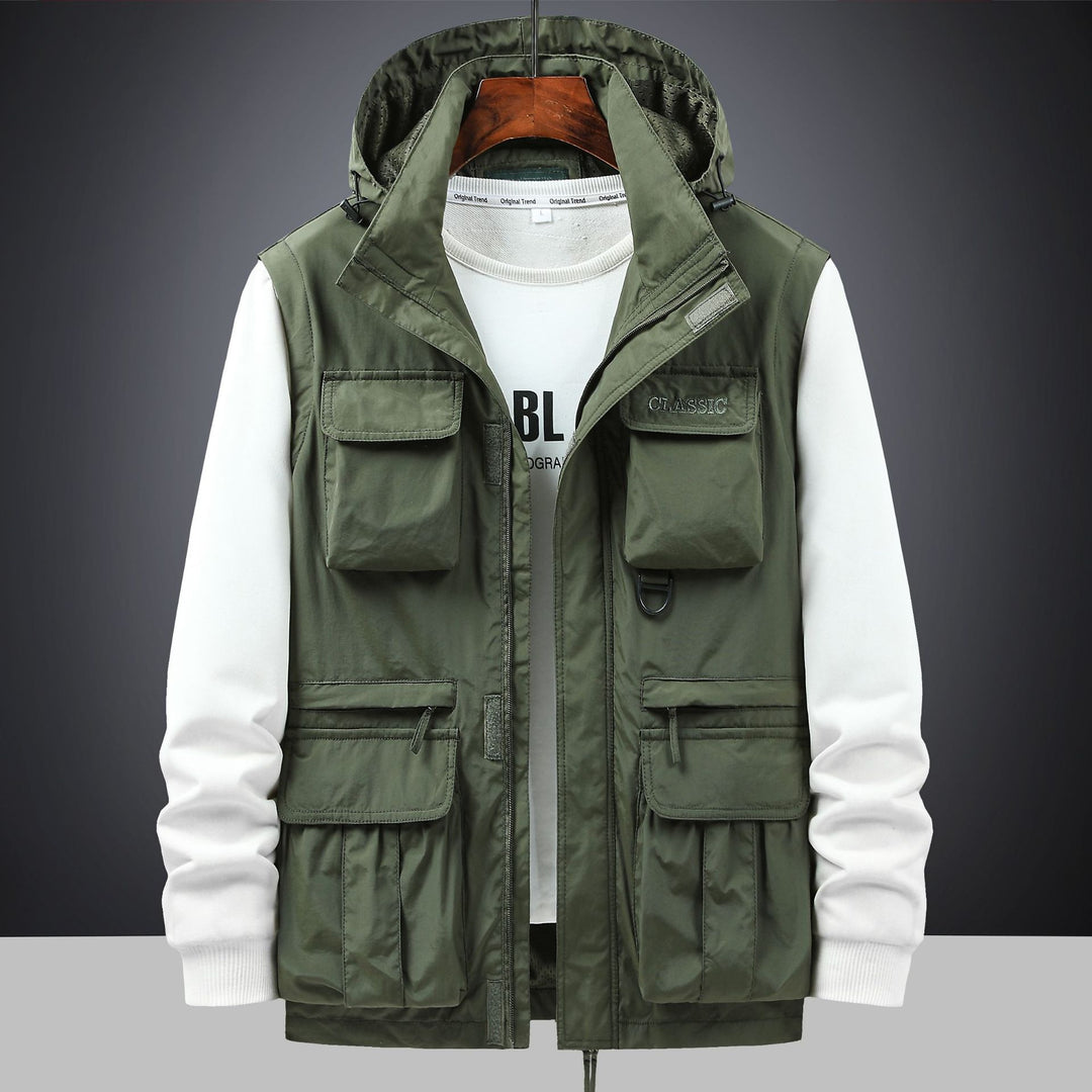 Herren modularer Utility-Parka mit Kapuze und Multifach-Cargotaschen Drune