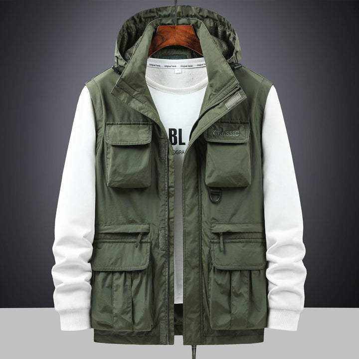 Herren modularer Utility-Parka mit Kapuze und Multifach-Cargotaschen Drune