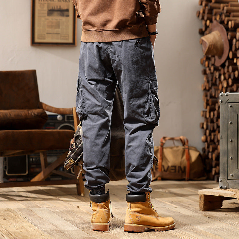 Herren Utility‑Cargo‑Jogger mit elastischem Komfortbund, Mehrfach‑Klappentaschen und gerippten Knöchelbündchen Drune