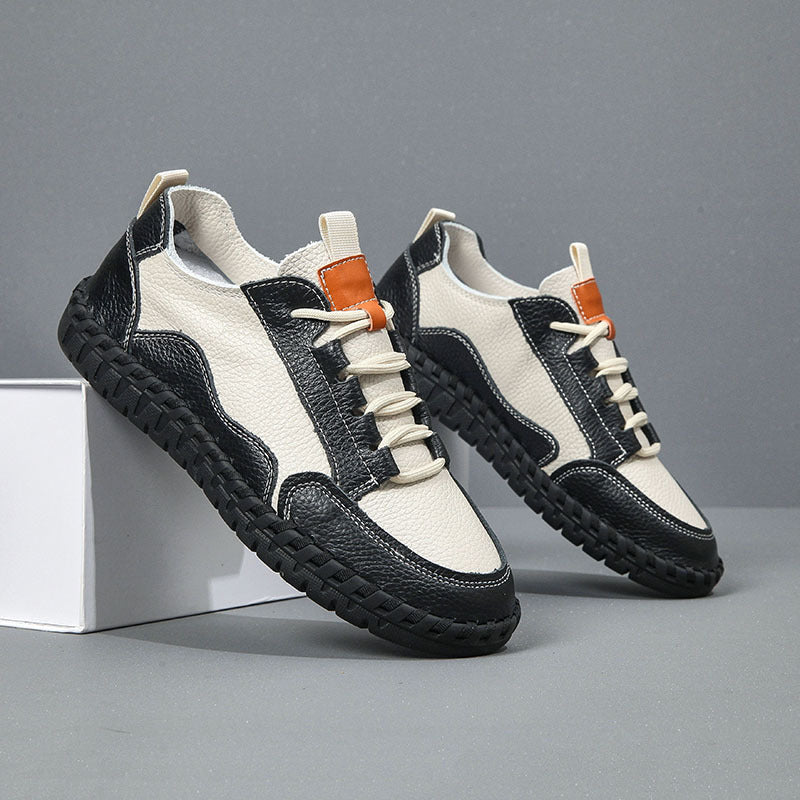 Herren Freizeit Leder Sneakers Drune