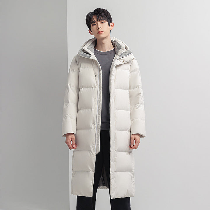 Herren Lange Steppjacke mit Kapuze Drune 1787978142