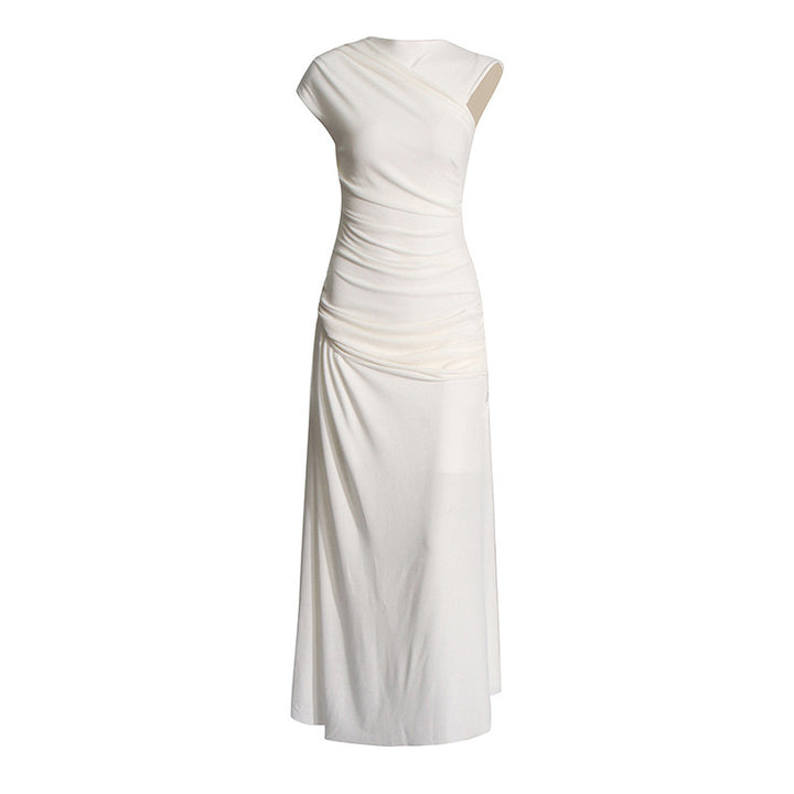 Damen Maxikleid mit innovativem Wickeldesign und eleganter Drapierung Drune