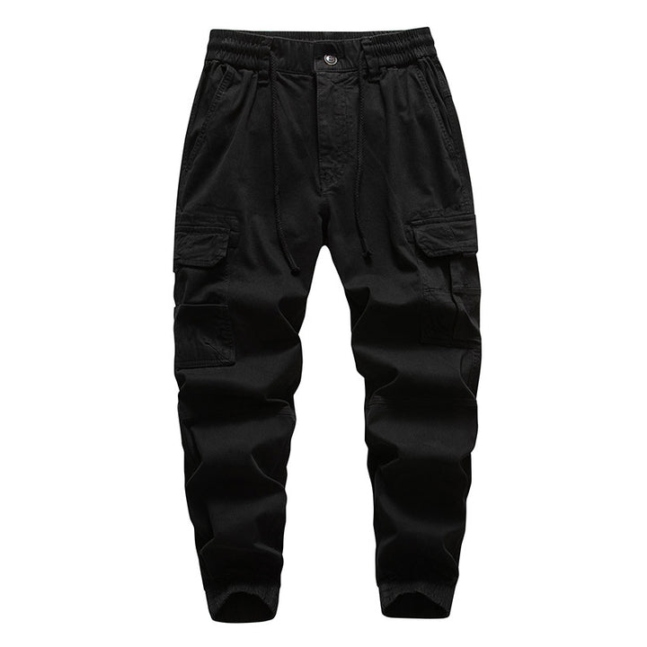 Herren Multifunktionale Cargo-Joggerhose mit Tunnelzugbund, Knieabnähern und Organizer-Taschen Drune