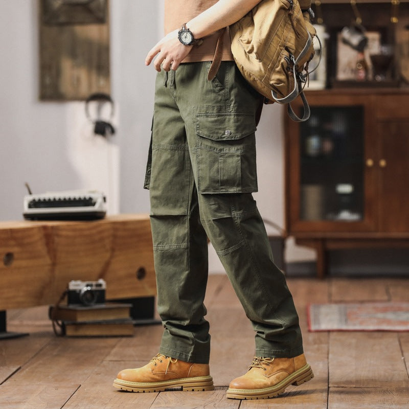 Herren Technische Cargohose mit geradem Schnitt, verstärkten Knien & Mehrfachtaschen Drune