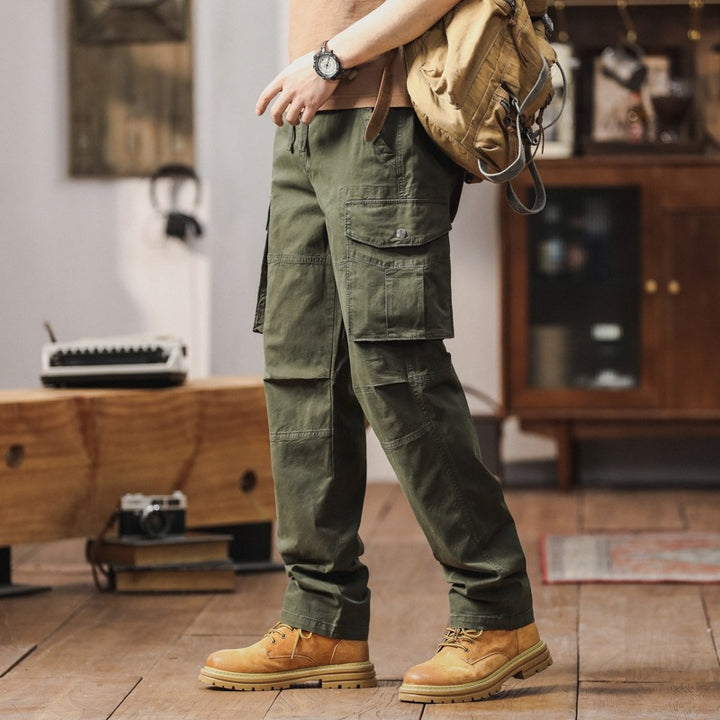 Herren Technische Cargohose mit geradem Schnitt, verstärkten Knien & Mehrfachtaschen Drune