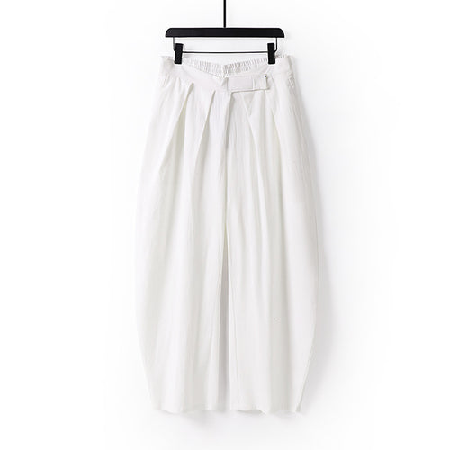 Damen Hochgeschnittene Culotte-Hose mit Bundfalten und elastischem Taillenbund Drune