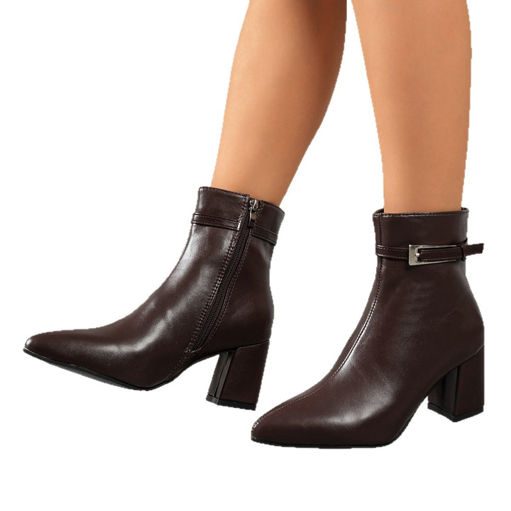 Damen Elegante Ankle Boots mit Blockabsatz Drune 1787605955