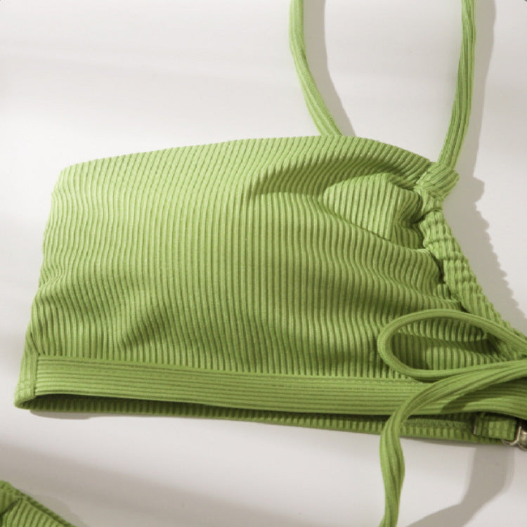 Damen Bandeau-Bikini mit doppelten Trägern und raffinierten Bindungen Drune