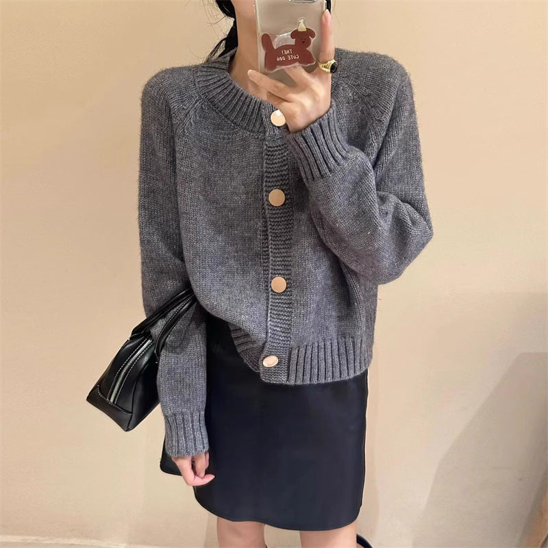 Damen Strickjacke mit Knopfdetails und lässigem Schnitt Drune