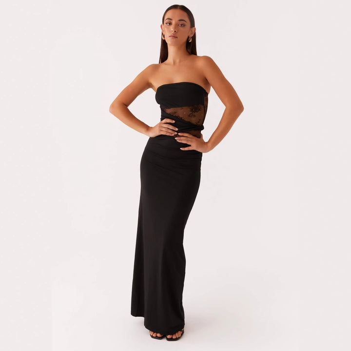 Damen Elegantes Minikleid mit verführerischem Spitzenoberteil und figurbetontem Schnitt Drune