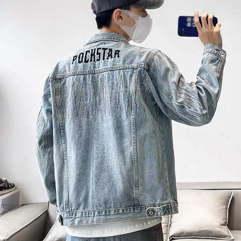 Herren Lässige Overshirt-Jacke mit kreativen Mustern Drune