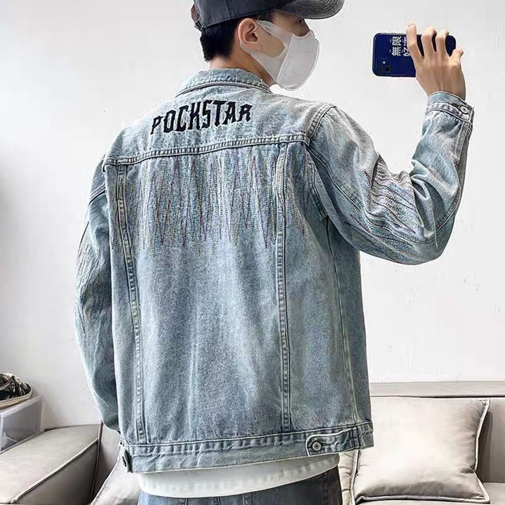 Herren Lässige Overshirt-Jacke mit kreativen Mustern Drune