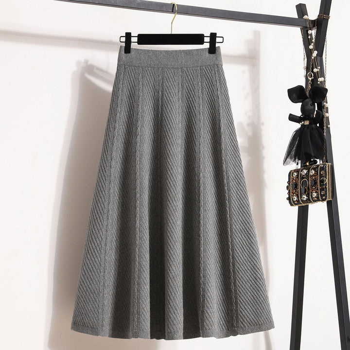 Damen Eleganter, schwingender Strickrock Drune