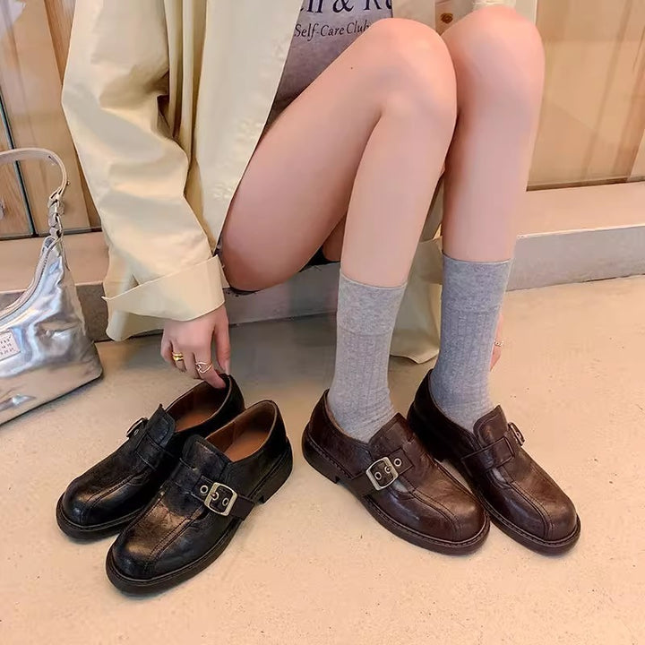 Damen Elegante und stilvolle Loafers mit Schnallen-Detail Drune