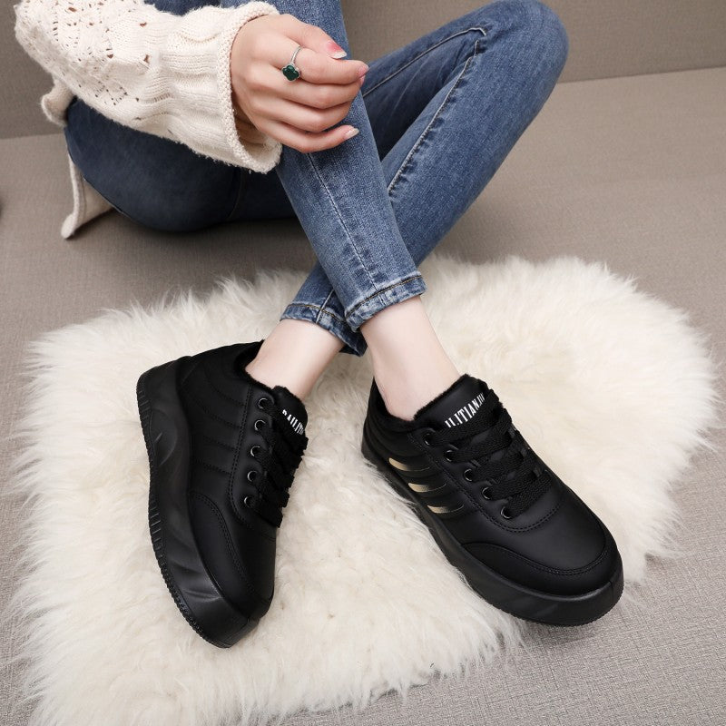 Damen sportliche Sneaker mit rutschfestem Profil und wärmendem Innenfutter Drune