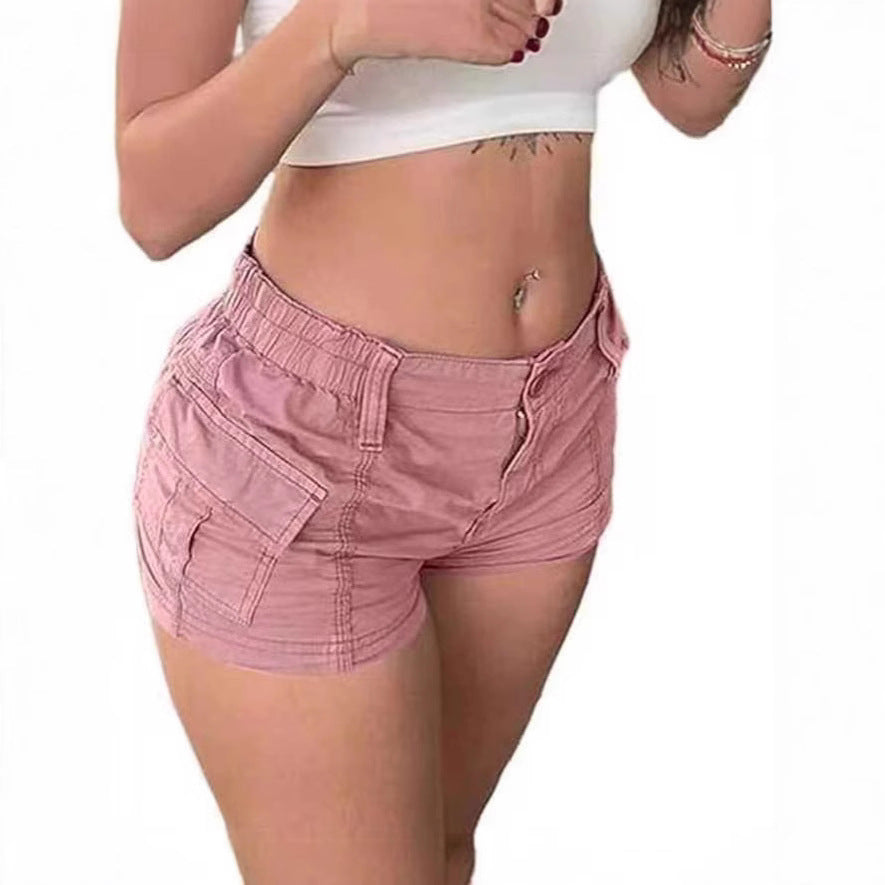 Damen Cargo-Shorts mit praktischen Taschen und elastischem Bund Drune