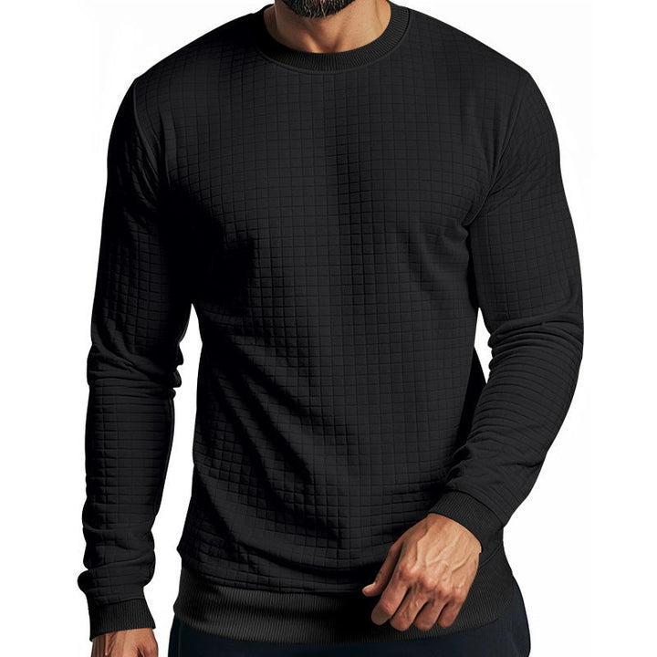 Herren Langarm-Sweatshirt mit strukturiertem Design und elastischen Bündchen Drune