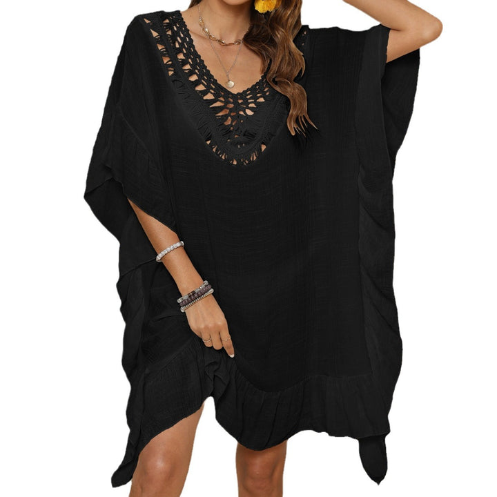 Damen eleganter kaftan mit feiner Häkelspitze Drune