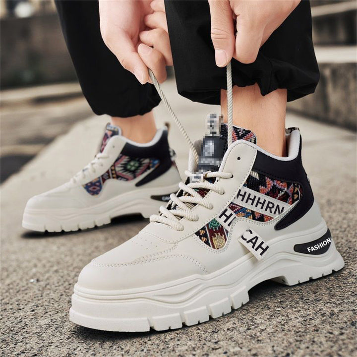 Herren Plateau-Sneaker mit Ethno-Gewebeeinsätzen Drune