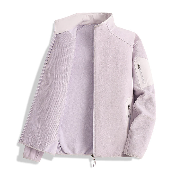 Herren Fleecejacke mit Stehkragen und Softshell-Einsätzen Drune