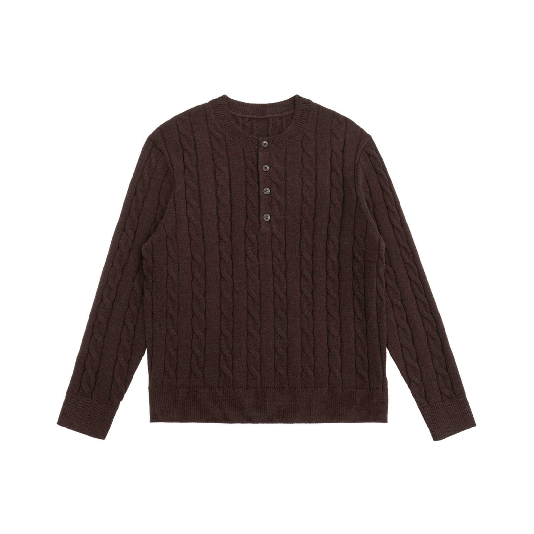 Damen Strick-Cardigan mit Zopfmuster und Rundhalsausschnitt Drune