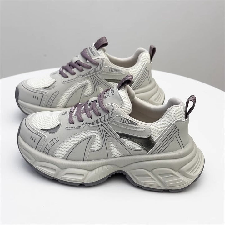 Damen Sportliche Sneakers mit atmungsaktiver Mesh-Oberfläche und gepolsterter Sohle Drune