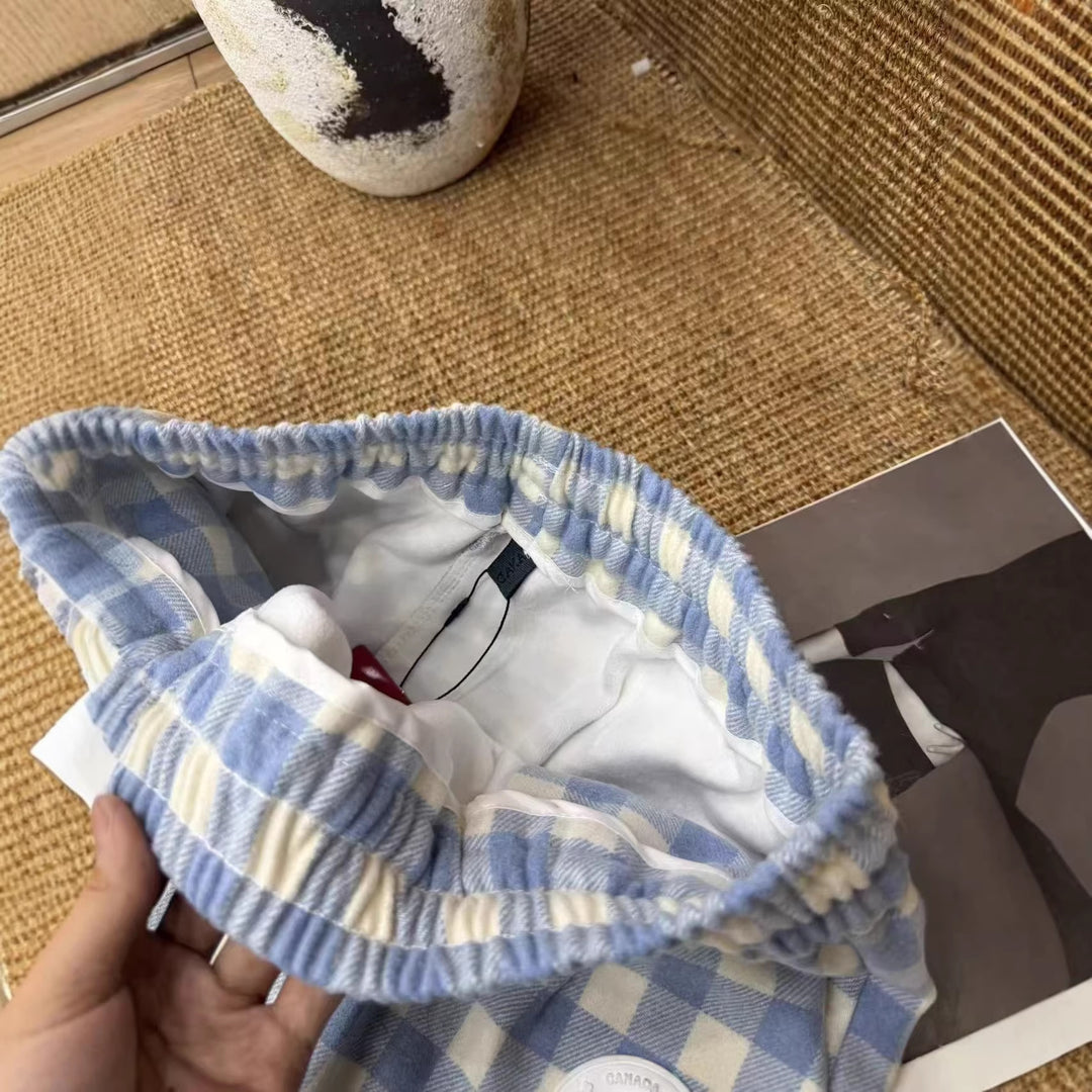 Damen Kariert Hosen Drune