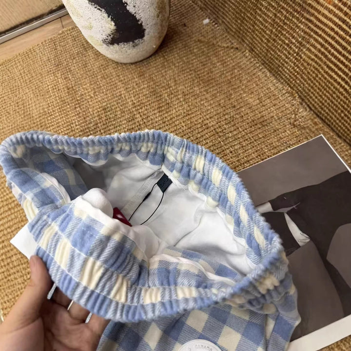 Damen Kariert Hosen Drune