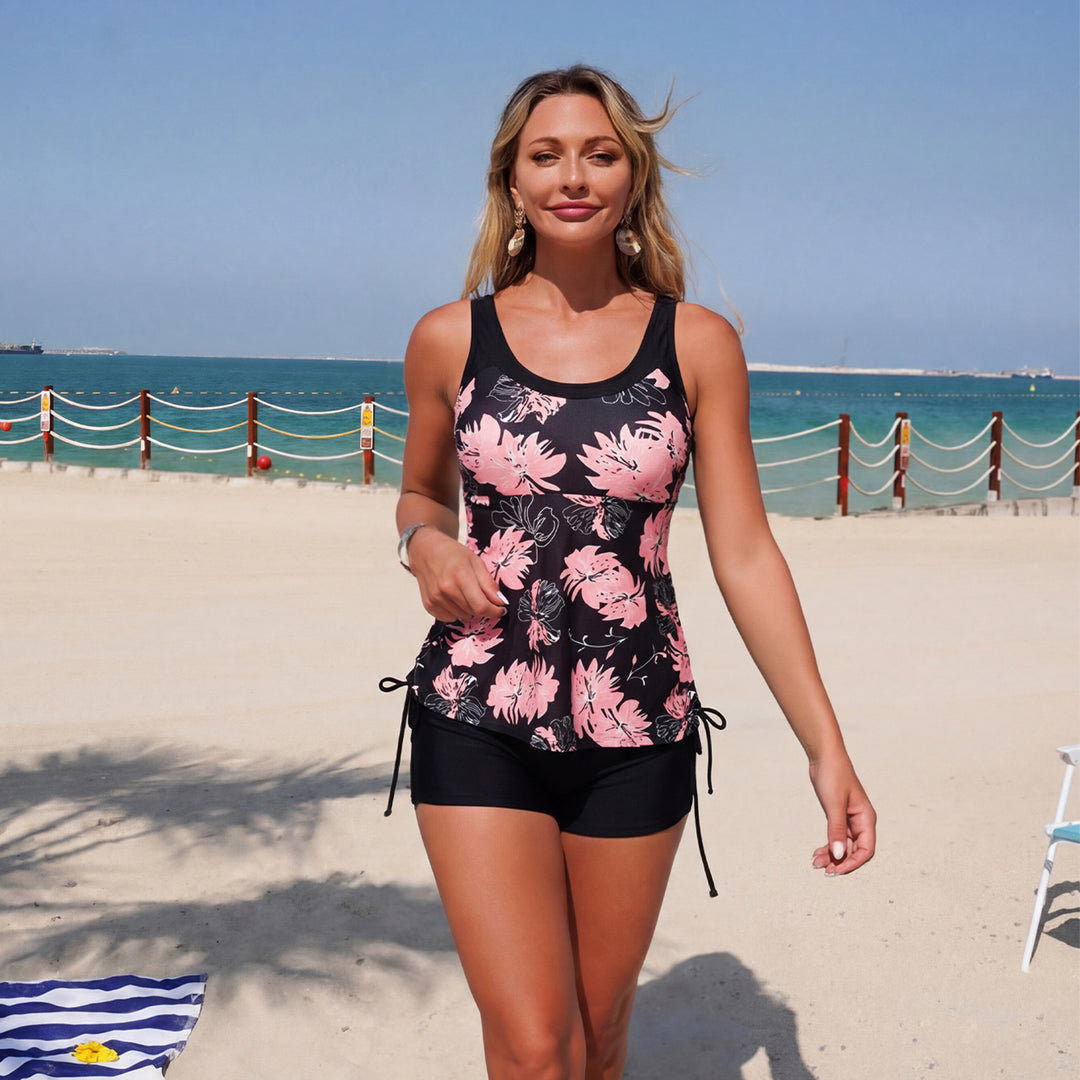 Damen Sportliche Badeoberteil mit integriertem Shorts Drune