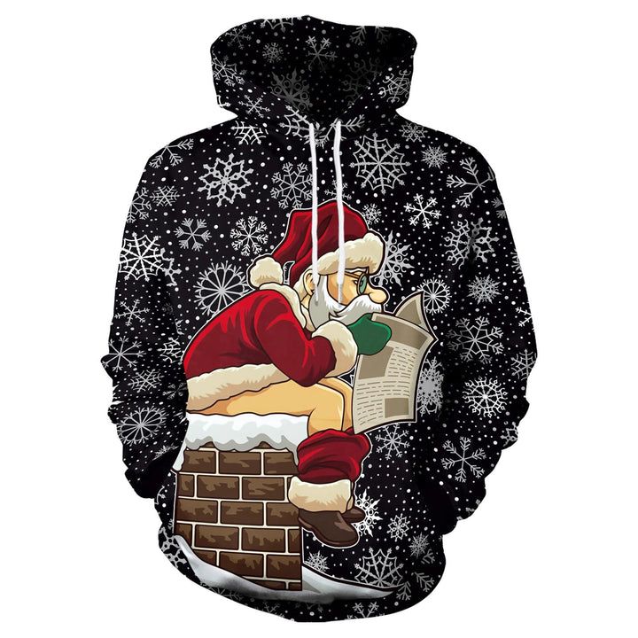 Damen Humorvoller Weihnachts-Kapuzenpullover Drune