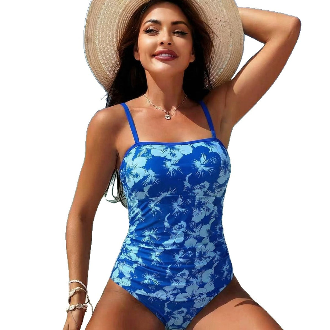 Damen Eleganter Floral Badeanzug mit moderner Silhouette Drune