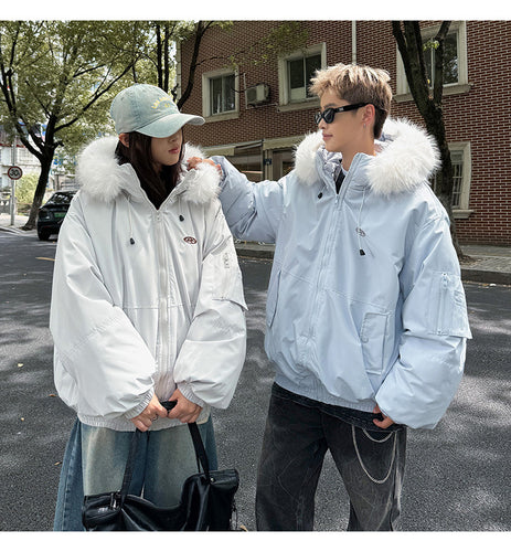 Damen Sportliche Winterjacke mit abnehmbarem Kunstfellkragen und praktischen Taschen Drune