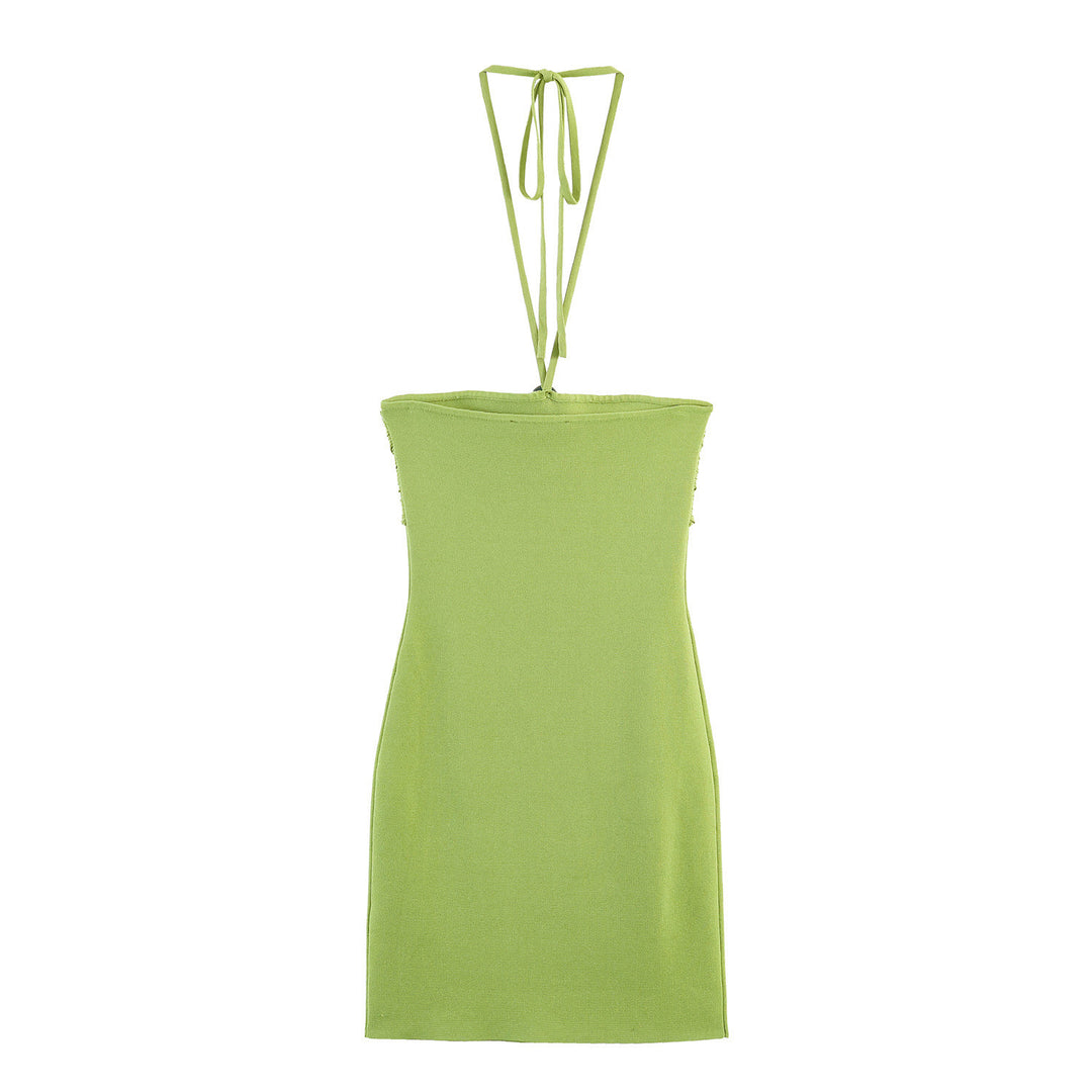 Damen Minikleid mit raffinierten Rüschendetails und schickem Halterneck Drune