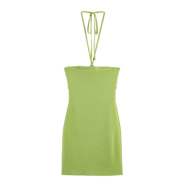 Damen Minikleid mit raffinierten Rüschendetails und schickem Halterneck Drune