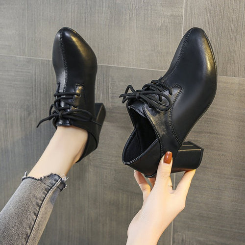 Damen Schnürschuhe mit Blockabsatz und modischem Design Drune