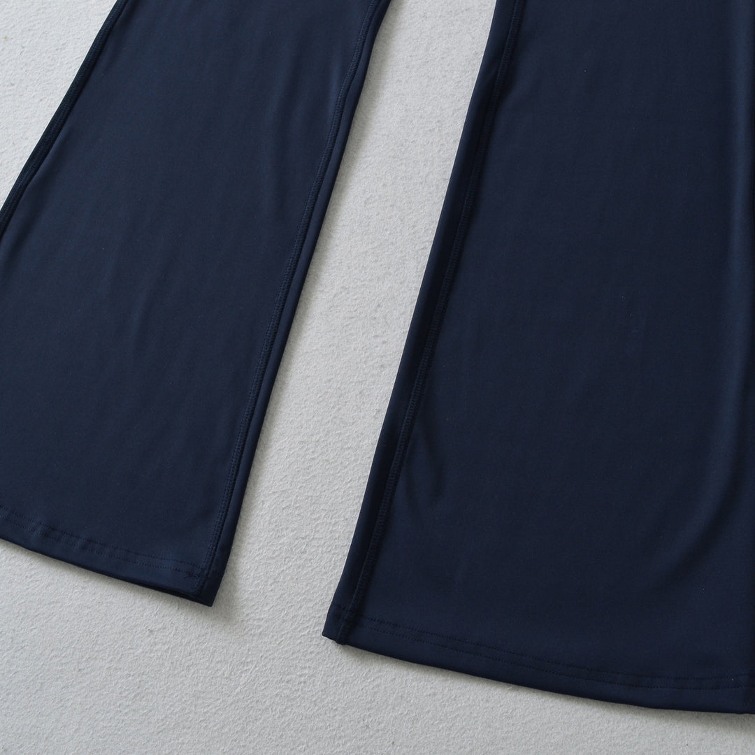 Damen Hochtaillierte ausgestellte Yoga‑Hose mit Formbund Drune