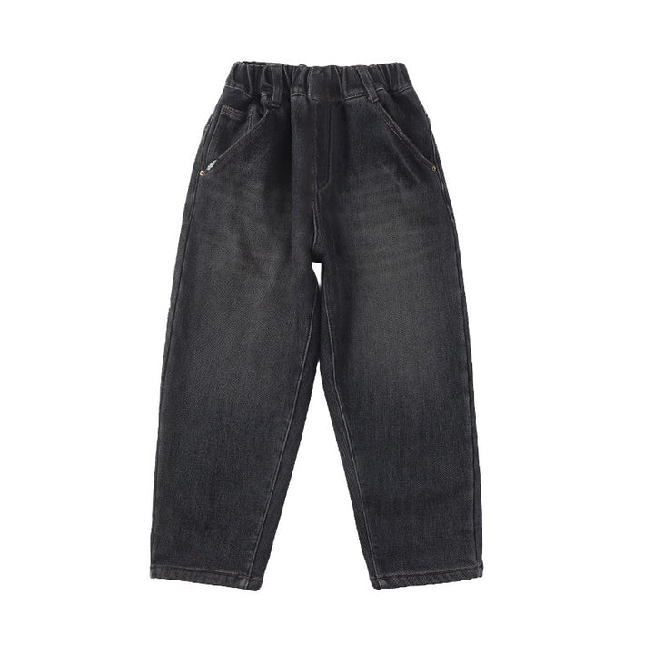 Unisex weite Jeans mit einzigartiger Rückentaschen-Stickerei Drune