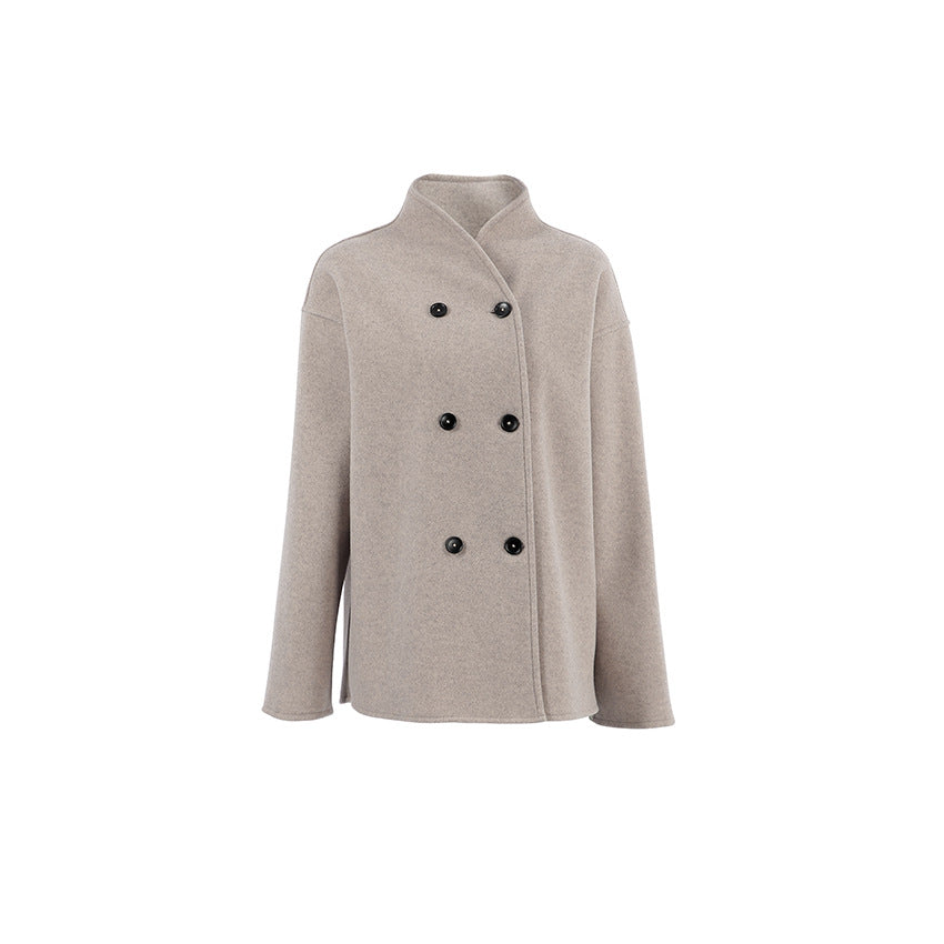 Damen Oversized Wolljacke mit doppelter Knopfleiste und lässigem Schnitt Drune