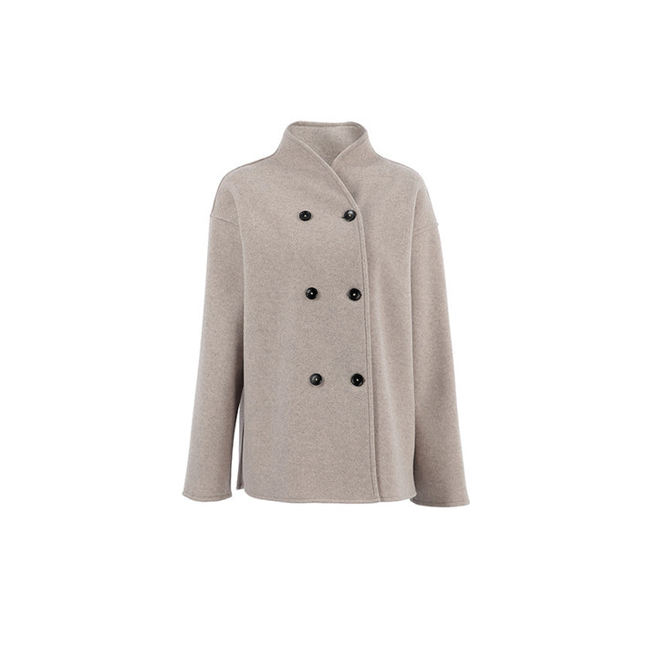 Damen Oversized Wolljacke mit doppelter Knopfleiste und lässigem Schnitt Drune